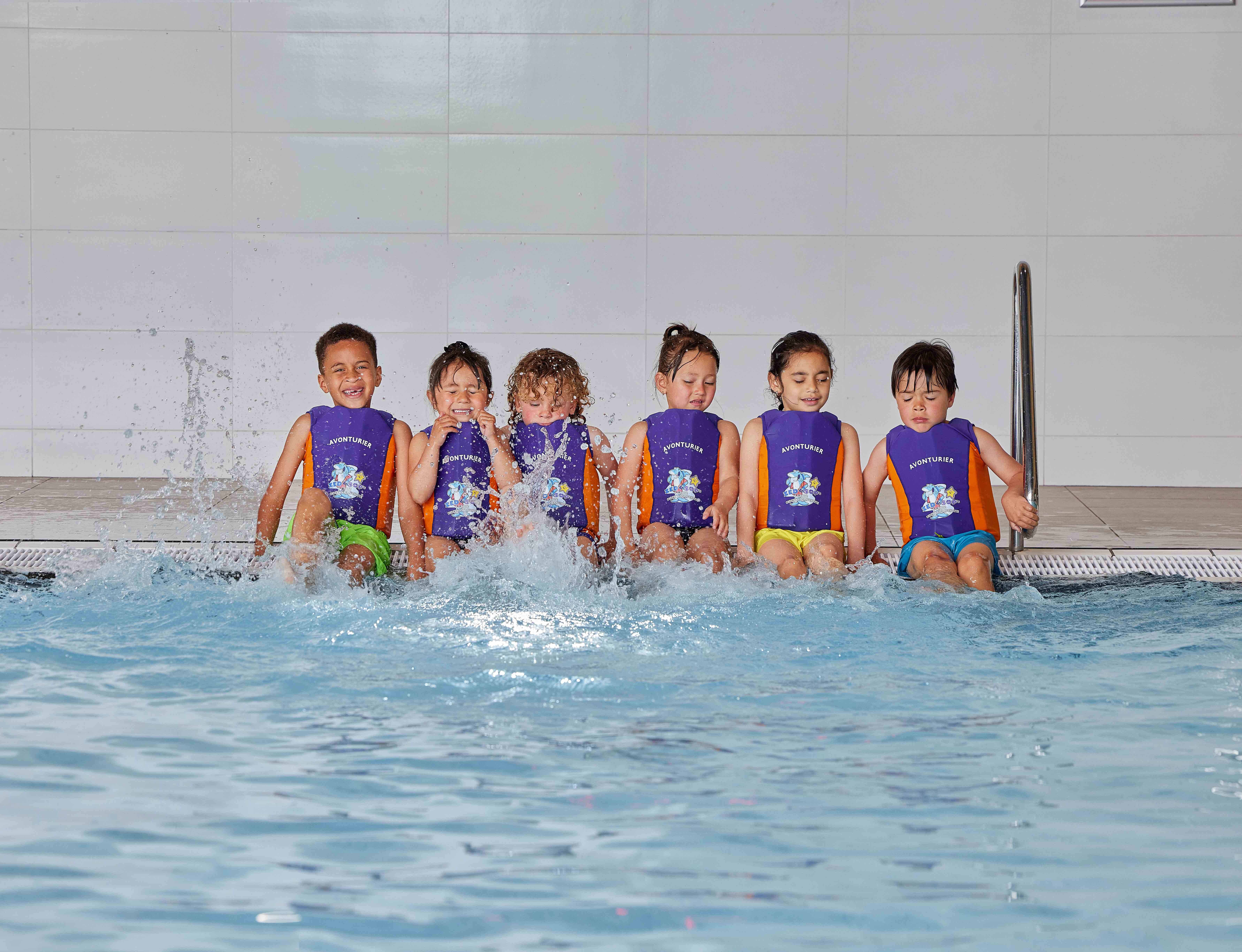 Kinderen zwemles op een rijtje