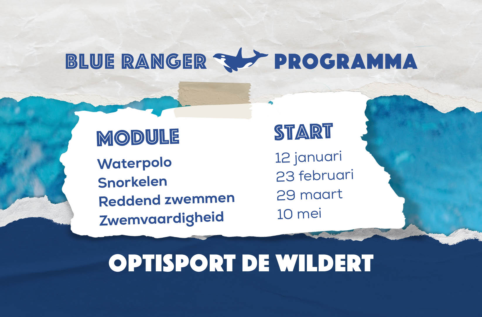 Kom bij het Blue Rangers Team van Optisport!
