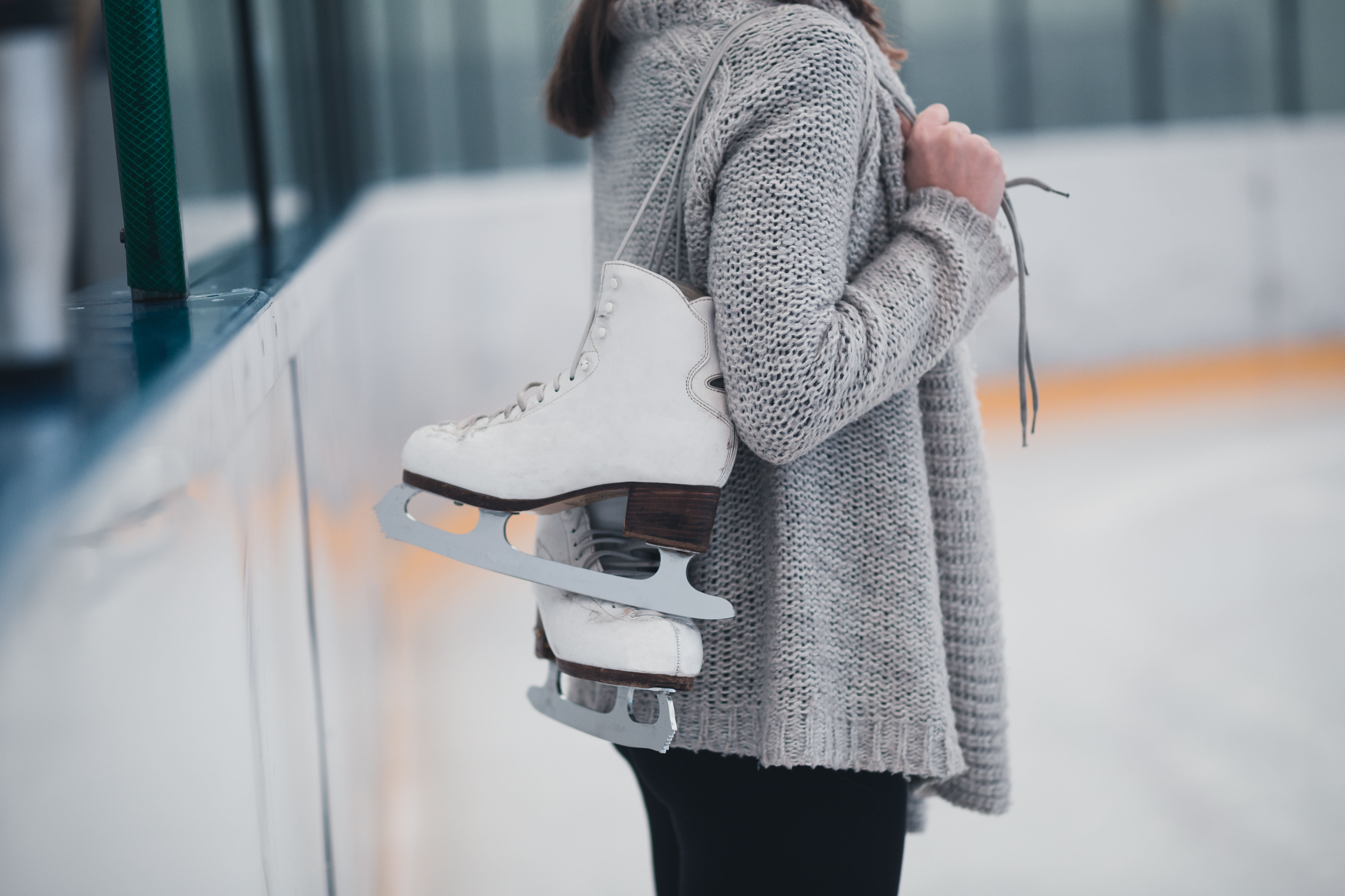 Schaatsen over schouder