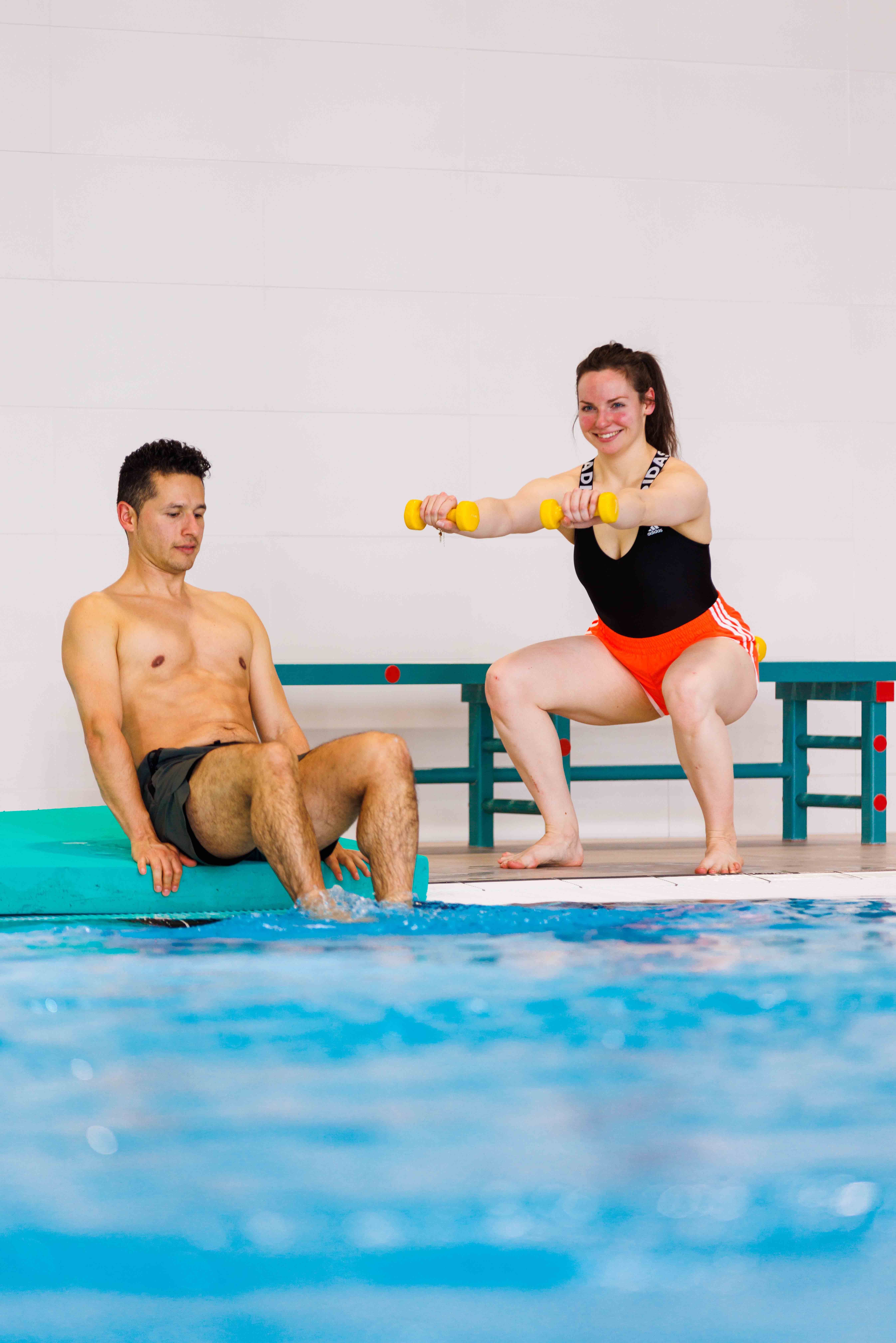 2 mensen doen mee met Aqua'Bootcamp