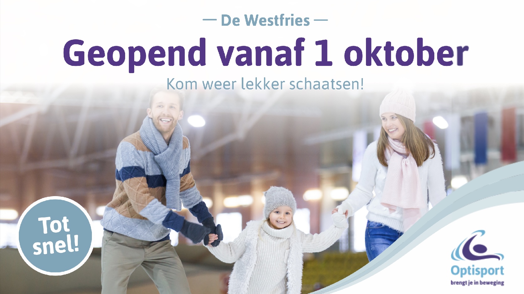 IJsbaan de Westfries opent zaterdag 1 oktober weer de deuren.