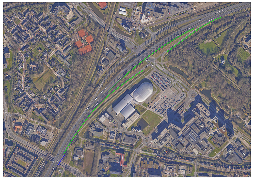 Locatie waar schermen komen te staan.