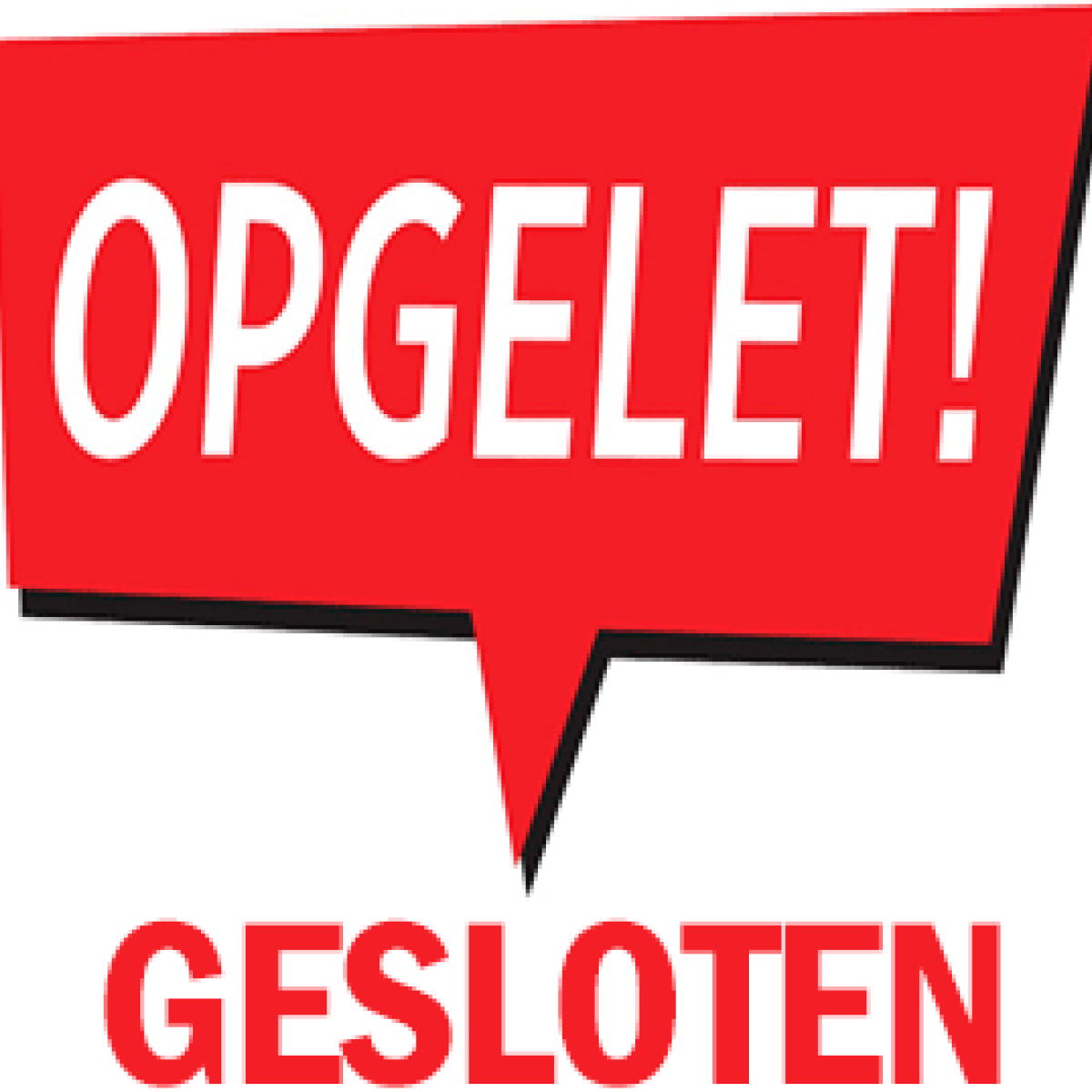 Opgelet! Recreatiebad gesloten!